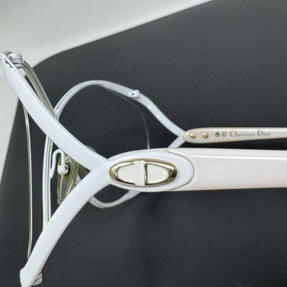 Christian Dior Vintage Sunglasses White 2056 70 Size 67mm No Lenses - Picture 9 of 16